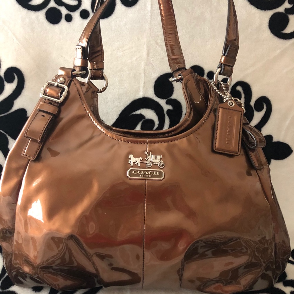 COACH Bronze Madison 18760 EUC Patent Leather Bag